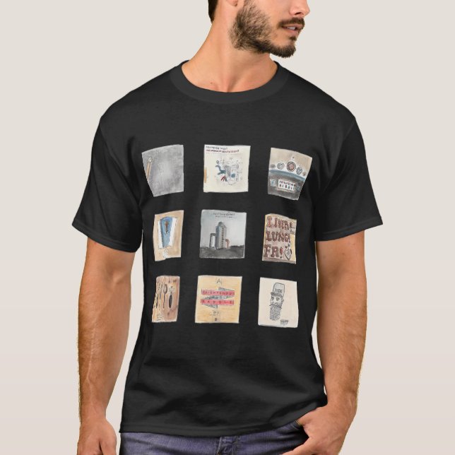 Camiseta Álbuns de aquarela - Frightened Rabbit (Frente)