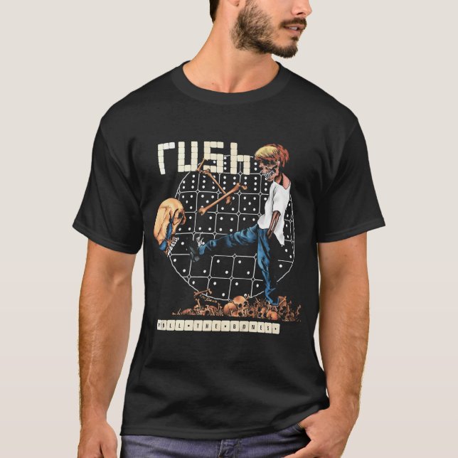 Camiseta Álbuns RushBand - Roll The Bones (Frente)