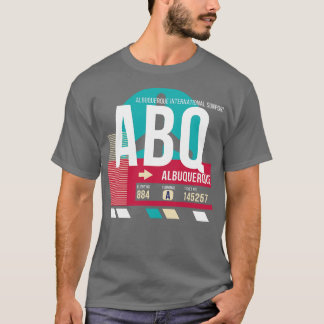 Camiseta Albuquerque ABQ Código do aeroporto Bagagem E