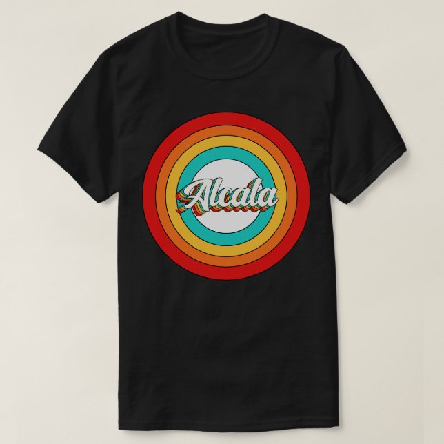 Camiseta Alcala Nome Shirt Vintage Círculo Alcala (Frente do Design)