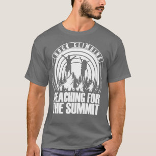 Camiseta alcançar a cimeira Escalada de Montanha Rochosa