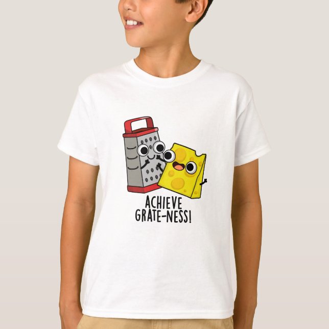 Camiseta Alcance a Grandeza Piadas de Queijo Engraçadas  (Frente)