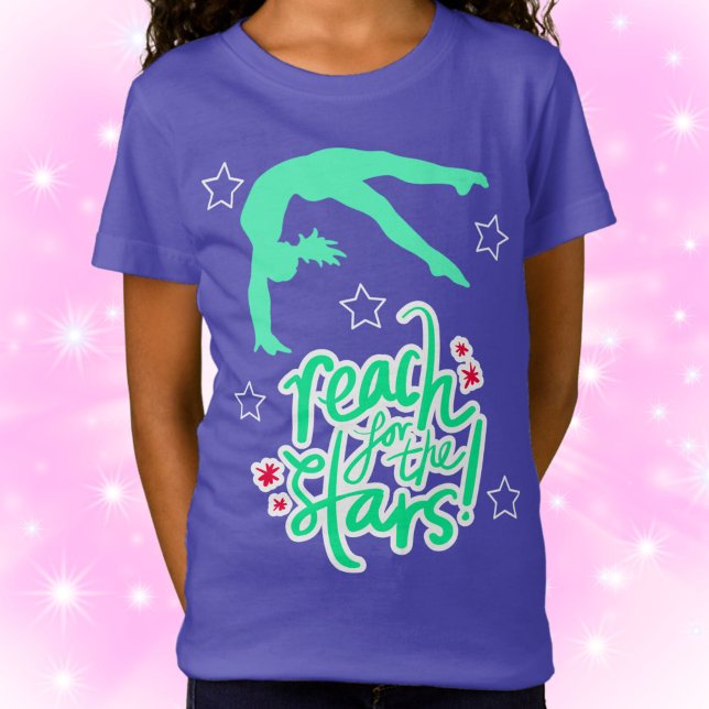 Camiseta Alcance para a ginástica das Estrelas Tumbling T-S (Criador carregado)