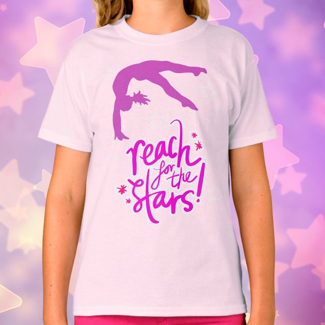 Camiseta Alcance para a ginástica das Estrelas Tumbling T-S (Criador carregado)