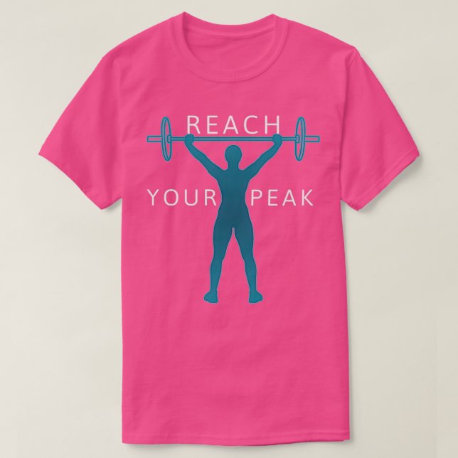 Camiseta Alcance Sua Motivação Pico de Workout (Frente do Design)