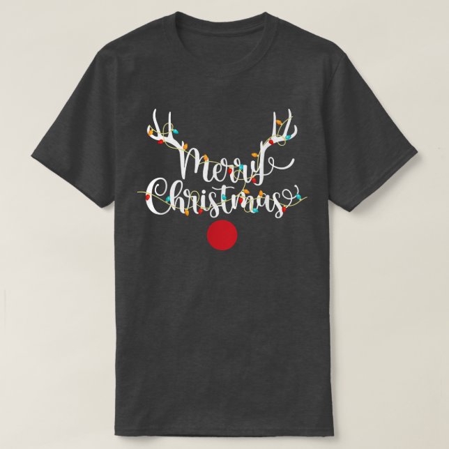 Camiseta Alças de Natal Rudolph Red (Frente do Design)