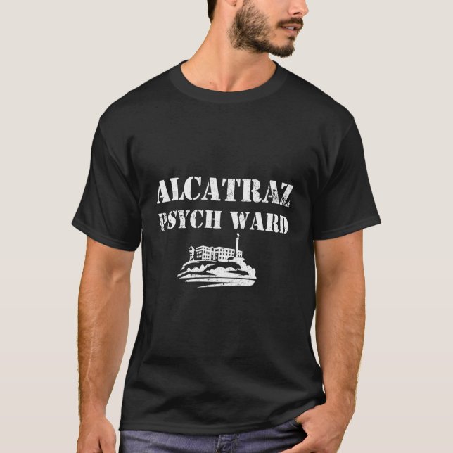 Camiseta Alcatraz Jail Prisioneiro Preso Rico da Prisão (Frente)
