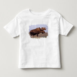 Camiseta alce, Alces alces, touro com grandes chifres
