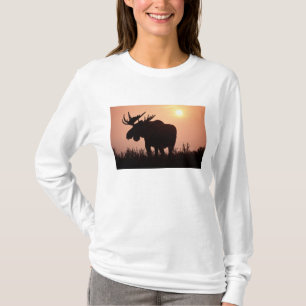 Camiseta alce, Alces alces, touro com grandes chifres,