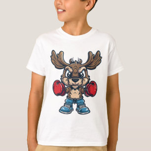 Camiseta Alce Boxeador Fofo