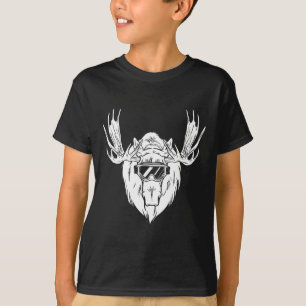 Camiseta Alce Com Óculos De Esqui De Snowboard Esportes De
