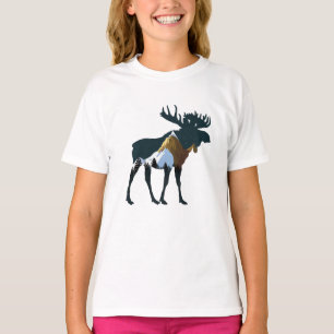 Camiseta Alce da Floresta Noturna