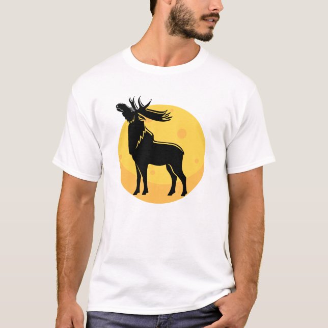 Camiseta Alce debaixo da Lua (Frente)