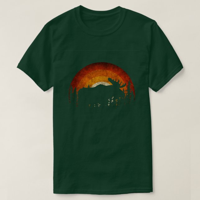 Camiseta Alce e pôr do sol (Frente do Design)