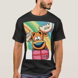 Camiseta Alce feliz ano novo - Design de Celebração Festiva