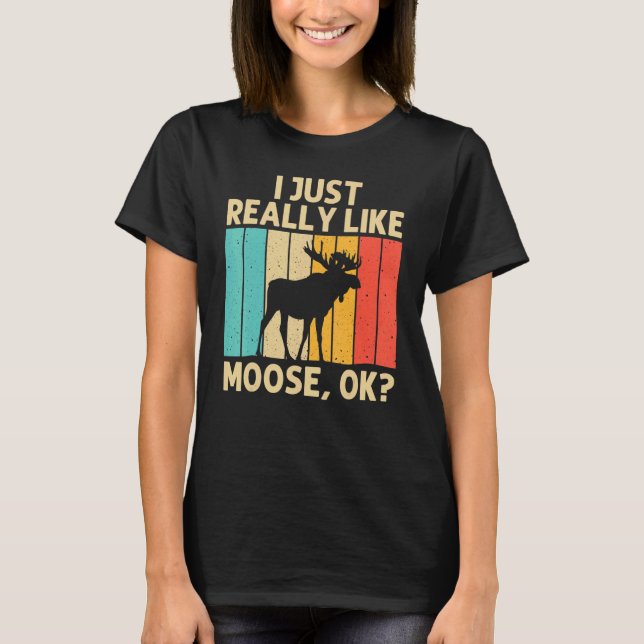 Camiseta Alce legal Para Homens Moose Alaska Moose Elk Hu (Frente)