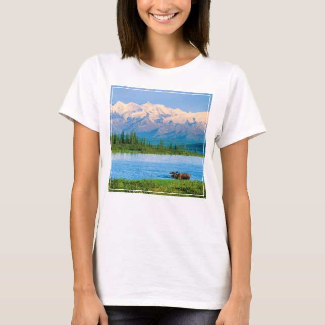 Camiseta Alce macho no Wonder Lake (Frente)