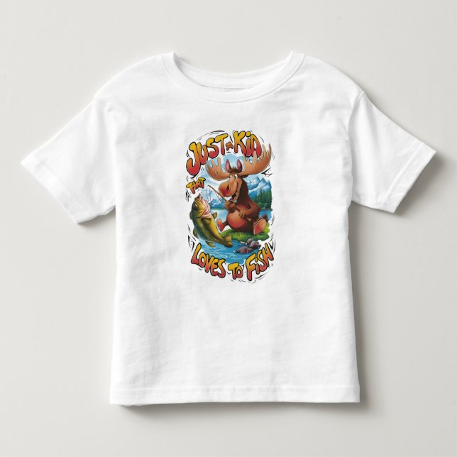 Camiseta Alce Majestoso Com Peixe: (Frente)
