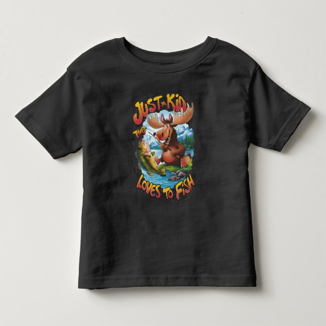 Camiseta Alce Majestoso Com Peixe: (Frente)