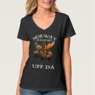 Camiseta Alce Noruega Um Não Simplesmente Uff Da Norueguês