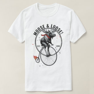 Camiseta "Alce & Solto" Gráfico de Vida Selvagem de Motocic