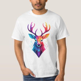 Camiseta alce,veado,arte colorida
