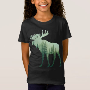 Camiseta Alce Veado E Floresta Natureza