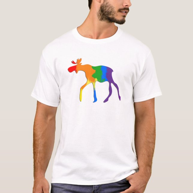 Camiseta Alces alegres & lésbicas de Canadá do orgulho (Frente)