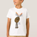 Camiseta Alces de Hanukkah!<br><div class="desc">Este alce pequeno Menorah dos desenhos animados está desejando-lhe um Moosed Hanukkah feliz!</div>