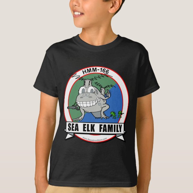 Camiseta 'Alces Family do mar HMM-166 (Frente)