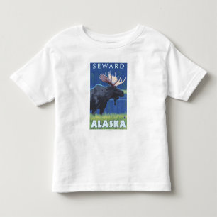 Camiseta Alces na noite - Seward, Alaska
