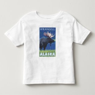 Camiseta Alces na noite - Wrangell, Alaska