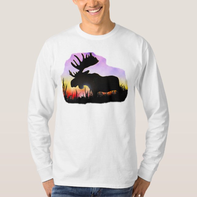 Camiseta Alces Sillouette de Alaska (Frente)