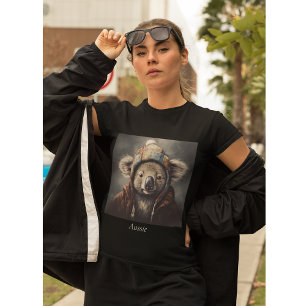 Camiseta Alcoala adorável vestindo chapéu bonito personaliz