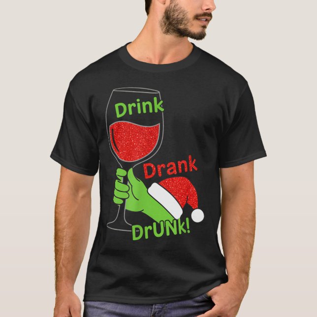 Camiseta Alcohol &amp; Tails Drink Drank Drunk! Funny Chris (Frente)