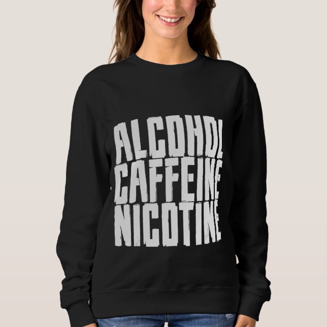 Camiseta Álcool Cafeína Nicotina (Frente)