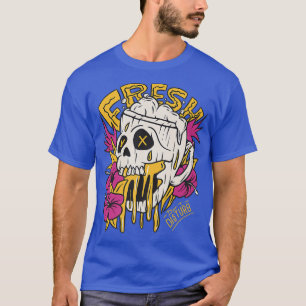 Camiseta Álcool de bebado de esqueleto fresco 
