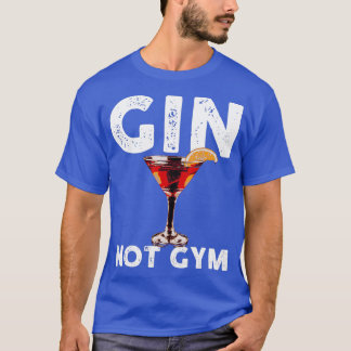 Camiseta Álcool Gim Não Academia Piada Homens Mulheres Pres
