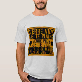Camiseta alcool humour verre vide plains plein biere citati