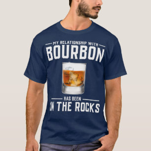 Camiseta Álcool nas Rochas Homens Bourbon Engraçados Mulh