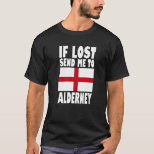 Camiseta Alderney Flag Design Se perdido me mande para Alde