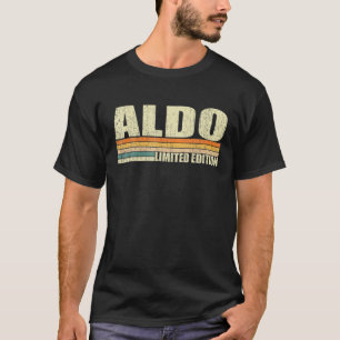 Camiseta Aldo Gift Nome Personalizado Funny Retro Vintage B