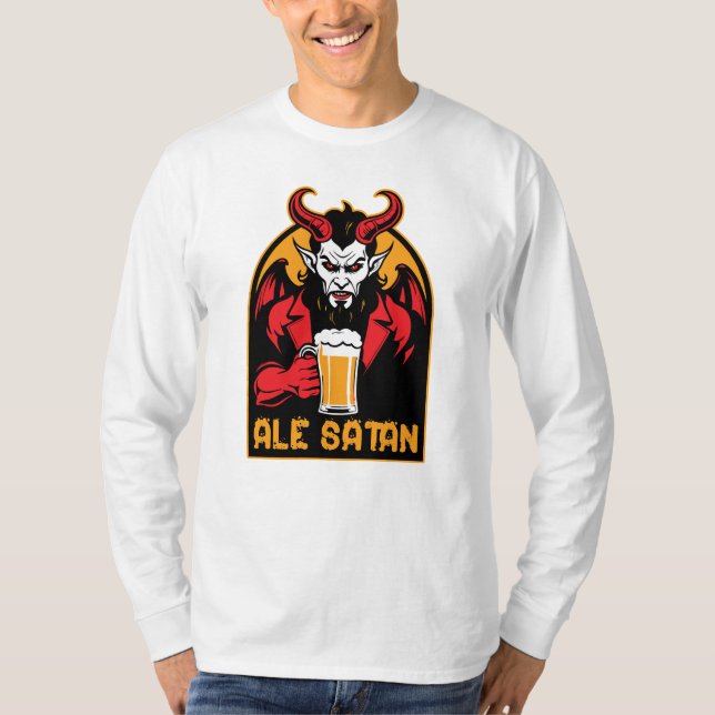 Camiseta Ale Satan - Bebendo Cerveja (Frente)