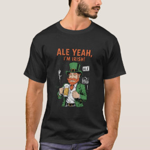 Camiseta Ale Sim, sou irlandês Duende Bebendo Cerveja St Pa