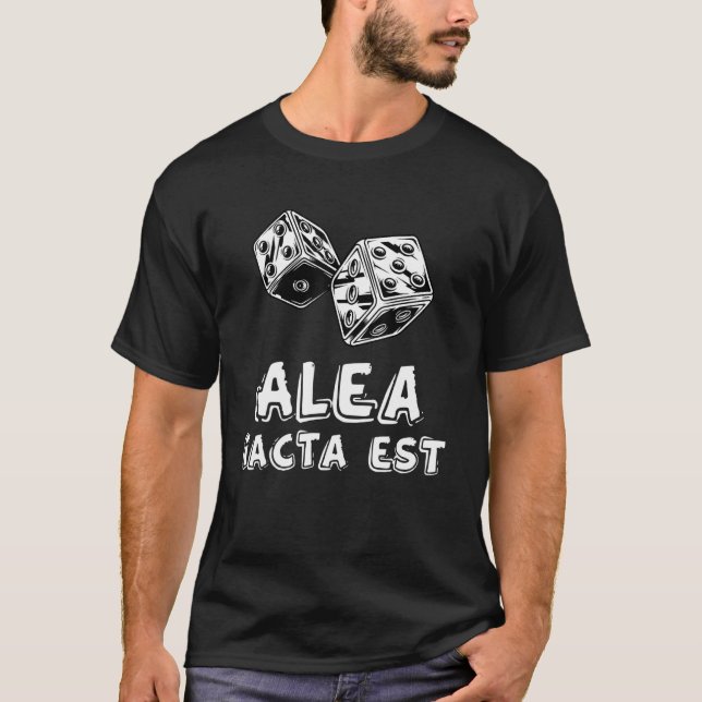 Camiseta Alea iacta est - O dado está lançado - Stoic Juliu (Frente)