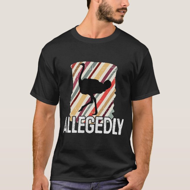 Camiseta Alegada avestruz Letterkenny - presente do amante (Frente)