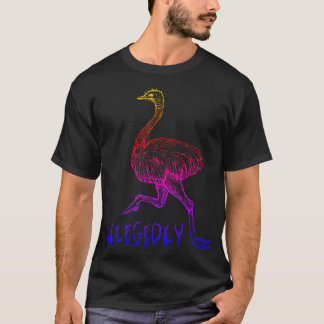 Camiseta Alegada pássaro Flightless da avestruz