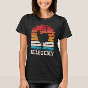 Camiseta Alegadamente Ostrich Retro Vintage Ostrich
