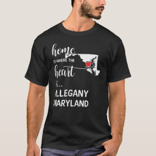 Camiseta Alegany County Maryland É Onde Meu Coração Está Pr
