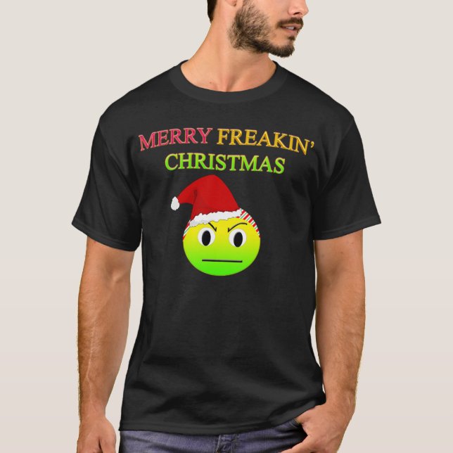 Camiseta alegre do Natal de Freakin do Anti-Natal (Frente)
